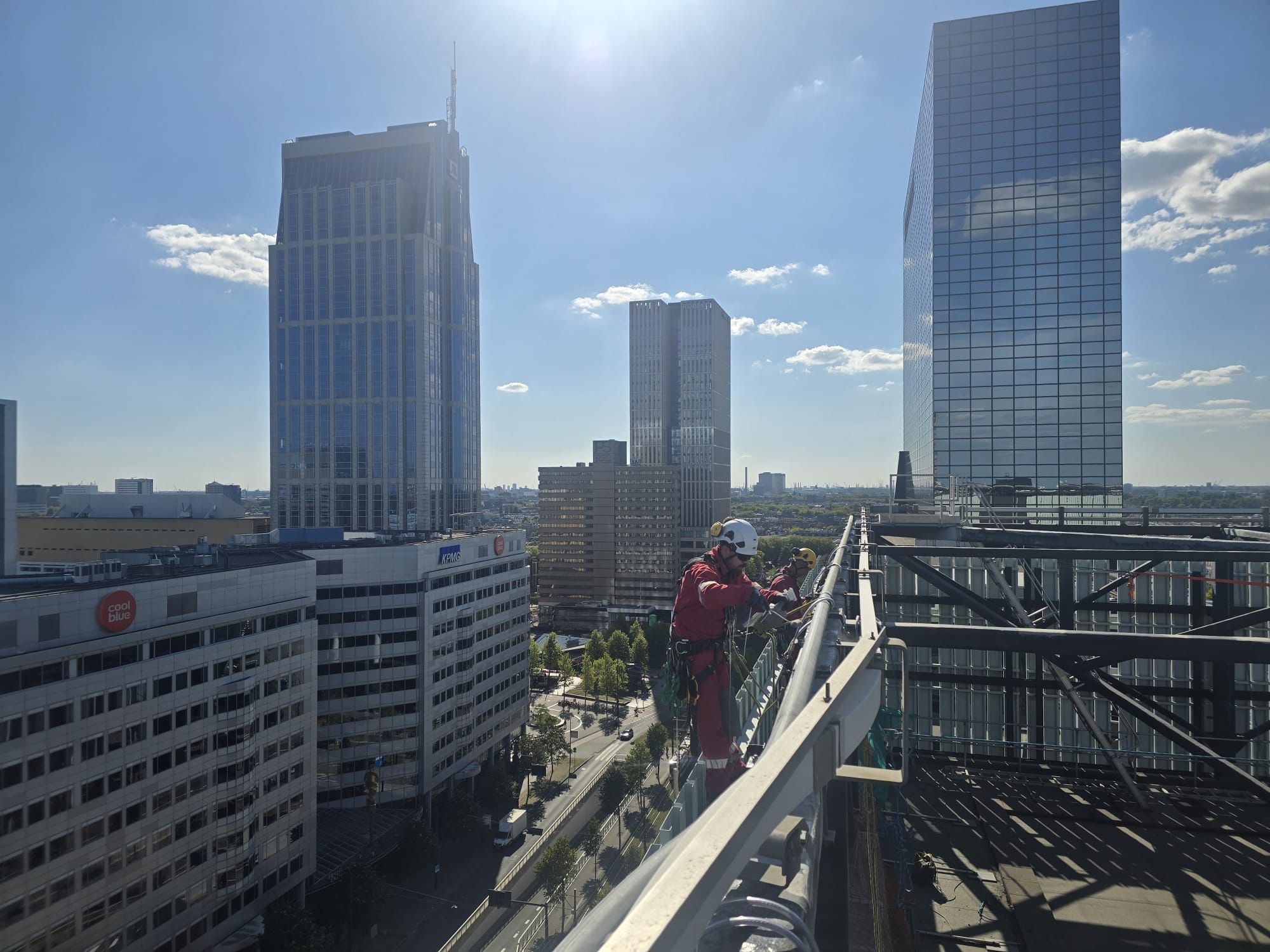 Schilderwerk met rope access